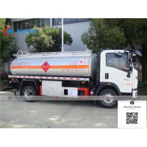 Buy cheap 8000 Liters HOWO 4x2 Gasoline Tank Truck With Dispenser from wholesalers