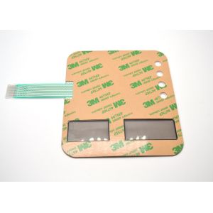 Tactile Metal Dome Flat Membrane Keyboard With Two Black Transparency Windows