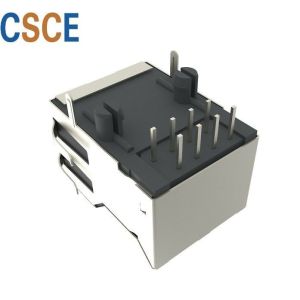 Buy cheap 8 Pin Network Connector RJ45 Modular Jack 10 / 100 Base - Tx Mating / Unmating Force 2.2KG.F MAX from wholesalers