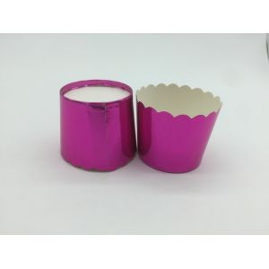Buy cheap Romantic Purple Laser Cut Cupcake Wrappers , Greaseproof Foil Cupcake Cases from wholesalers