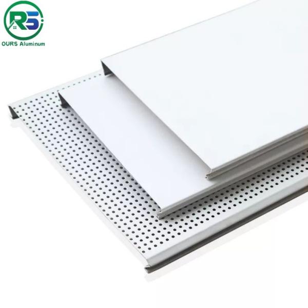 Quality Perforated Aluminium Strip Ceiling Dustproof White Powder Coating for sale
