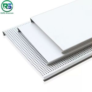 Buy cheap Perforated Aluminium Strip Ceiling Dustproof White Powder Coating from wholesalers