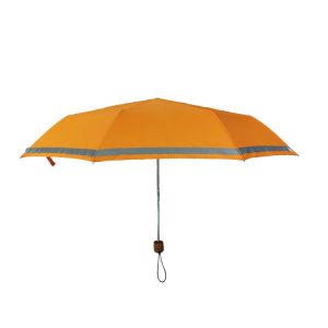 Buy cheap Manual Open Folding Wooden Handle Umbrella With Reflective Piping from wholesalers