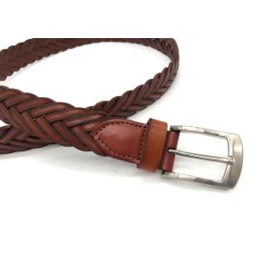 Buy cheap Unisex Handmade 3.3cm First Layer Leather Braided Belt from wholesalers