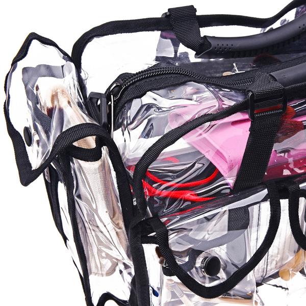 Multifunctional Large Capacity Travel Handle Make Up Clear PVC Cosmetic Bag