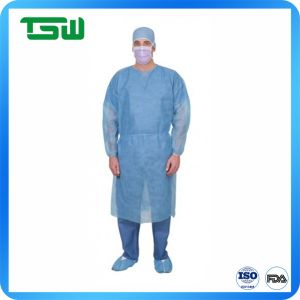 Buy cheap ISO 13485 Fluid Repellent Nonwoven Isolation Gown With Elastic Cuff from wholesalers