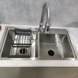 Buy cheap Adjustable Speed Stainless Steel Kitchen Sink with Rack from wholesalers
