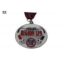 Buy cheap REGION 129 Soft Enamel sports medals awards Round Shape Silver Color product