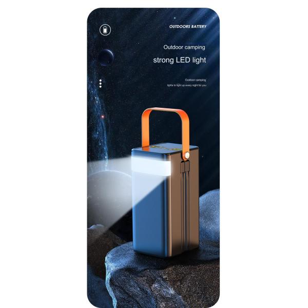 Powerbank 50000mAh 30000nah Power Bank With LED Lights New 60000mAh Power Station With Cable Included