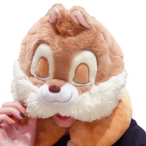 Portable Hooded U Shaped Plush Neck Pillow Travel Car Cute Plush Plush Home