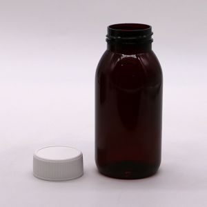 Buy cheap Custizable 180ML PET round sterile cough syrup oral liquid bottle with child safety cap from wholesalers