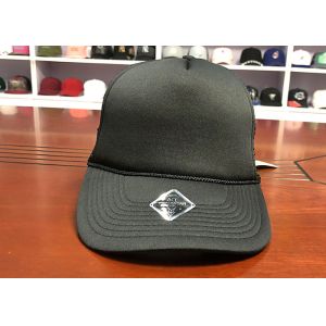 Buy cheap Customized Black 5 Panel Foam Back Blank Mesh Trucker Hats from wholesalers