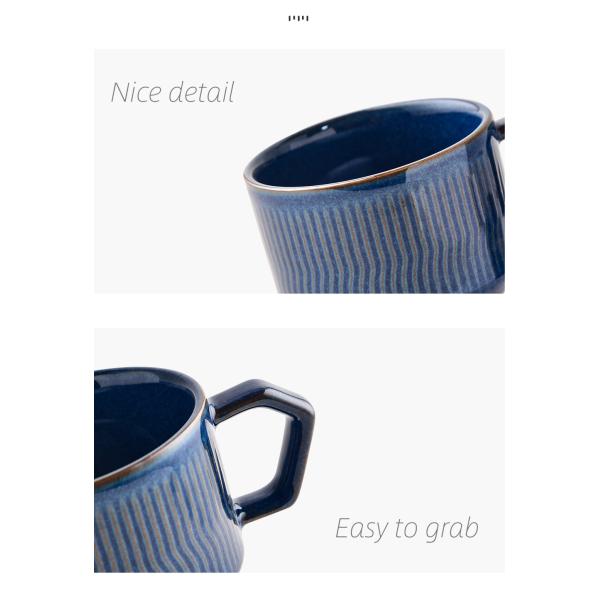 210ml Volume Custom Tea Cup And Saucer Set Rustic Ceramic Porcelain With Packaging Box