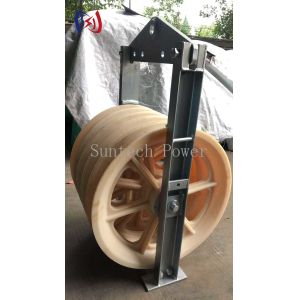 Buy cheap 30-150KN Large Diameter Rope Pulley ACSR630 Conductor Stringing Blocks from wholesalers