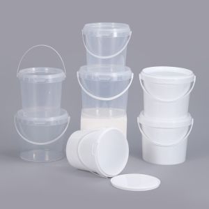 Buy cheap Water 900ml 1L 2L ISO9001SGS Clear Plastic Bucket With Lid for Nuts Yogurt Candy Jam from wholesalers
