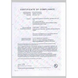 HUANGSHAN SAFETY ELECTRIC TECHNOLOGY CO., LTD. Certifications