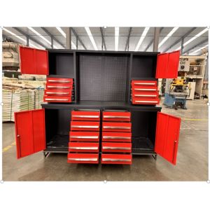 Buy cheap 1.0-1.5mm Thickness Heavy Duty Red Stainless Steel Workbench Tool Cabinets for Workshop from wholesalers
