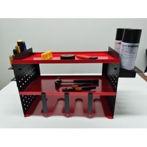 Buy cheap Double Tier Metal Drill Storage Rack for Garage Organization Wall Mount Tool Organizer from wholesalers