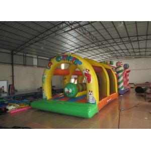 Kids inflatable bounce house with caterpillar inside hot arch modeling