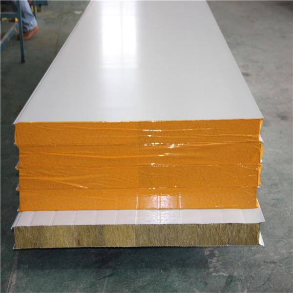 Quality sandwich panel homes 50mm rock wool sandwich board with fireproof for sale