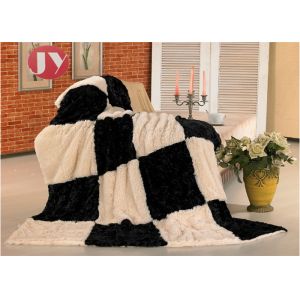 Buy cheap Polyester Plush Fur Blanket Personalized Soft Touch Patchwork Keep Warm from wholesalers