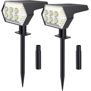 Buy cheap IP44 2000mAH LED Solar Landscape Spotlights 18650 Lithium 108 SMD from wholesalers