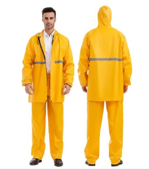 Buy cheap Polyester Raincoat High Visibility Windproof Raincoat With Reflective Tape from wholesalers