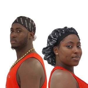 Buy cheap Satin Designer His And Hers Bonnet And Durag from wholesalers