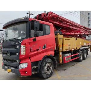 Buy cheap 90% Original Condition 49m High Demand Concrete Pump Concrete Mixer within Red from wholesalers