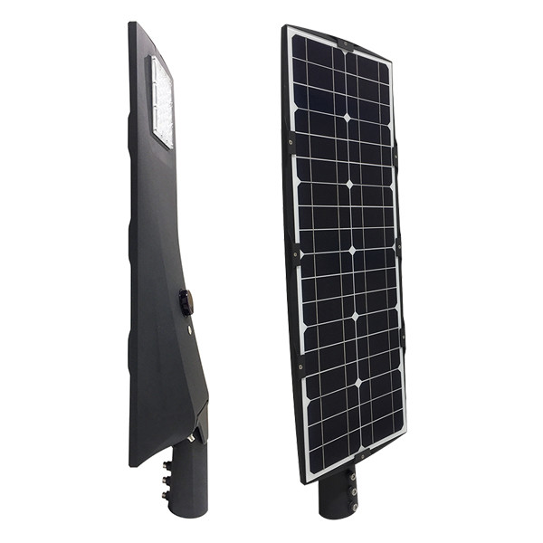 Quality IP66 Sidewalk 7000LM Solar Powered Led Street Lights 100LM/W for sale