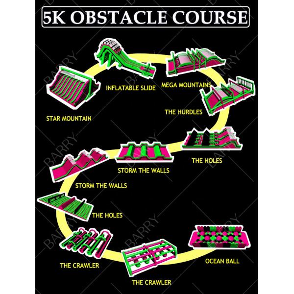 Buy cheap Biggest Adults Interactive Game Custom Designed Insane Inflatable 5k Race Blow Up 5k For Outdoor Event from wholesalers