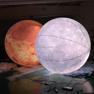 Custom size Inflatable Solar System Planet Balloon LED Lighting hanging