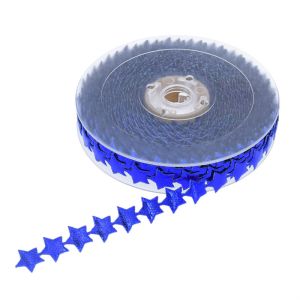 Buy cheap 15mm*15m Ultrasonic Star Wired Ribbon Plain Pattern Jacquard Ribbon from wholesalers