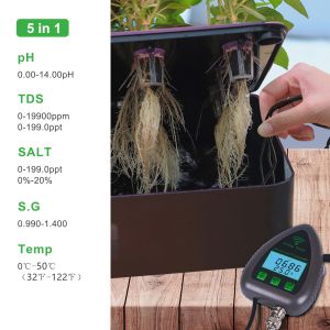 Buy cheap Wifi Online Digital PH Meter 5 in 1 GS&TEMP&PH with 0-19900ppm TDS and 0-199.0ppt Salinity for Aquarium and Hydroponics from wholesalers