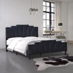 Buy cheap Black PU Leather Upholstered Bed Manufacturer Special Shape Modern King Size from wholesalers