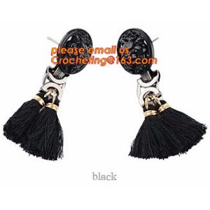 Buy cheap Custom 2.5CM tassel with metal ring tassel fringe garment KEY tassel flat trim, curtain tassel fringe /trim for home fit from wholesalers