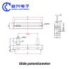 Buy cheap 75mm Straight Slide Push Pull Potentiometer B10K A10K 20K 50K from wholesalers