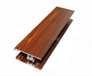 Buy cheap OEM / ODM Wood Grain Square Aluminum Profile For Kitchen Cabinets ISO 9001 Approved product