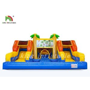 Waterproof PVC Inflatable Water Slide With Pool / Bouncer Combo Playground