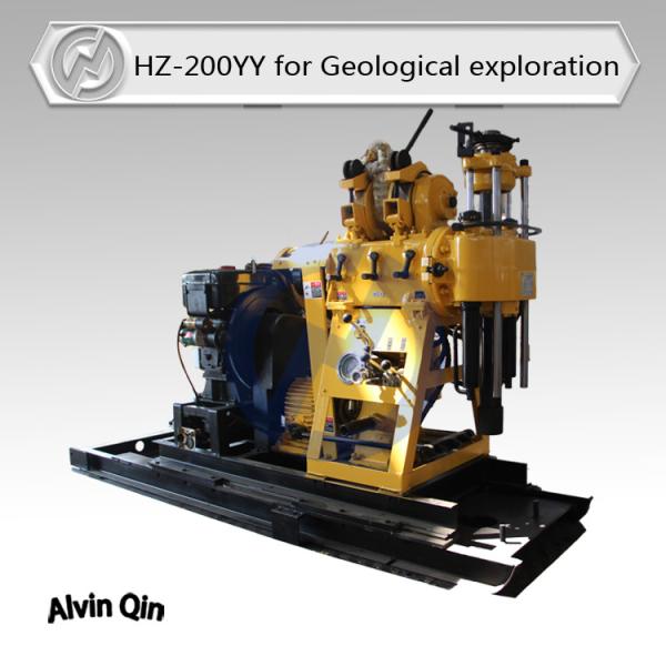 HZ-200YY small well drill rig compacted with mud pump, diesel engine with
