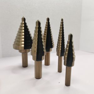 Buy cheap 5pcs HSS Titanium Step Cone Taper Triangle Shank Drill Bit from wholesalers