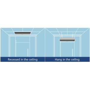 Buy cheap Recessed Ceiling Wind Thermal Air Curtain Heating Barrier With Fan Cooling or Heating Air from wholesalers
