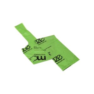 Green White Biodegradable Plastic Bags Transparent Thickness Custom Compostable