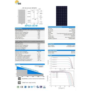 166X166 36V 72 Cell Mono 410W, 415W Solar Panel, Solar Kits,Solar Photovoltaic