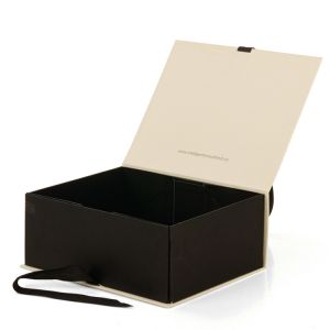 Buy cheap Handmade Paper Gift Box With Ribbon Closure Custom Logo Eco Friendly from wholesalers
