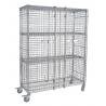 Galvanized Metro Wire Security Carts Lockable, Material Store Nestable Roll Cage for sale