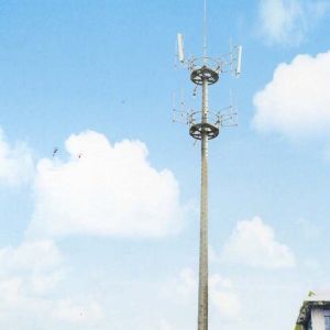 Buy cheap Telecommunication Monopole Towers Outter Climbing Rung Two Platforms from wholesalers