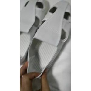 China Cleanroom antistatic white four holes canvas safety shoes ESD shoe for food industry on sale