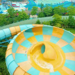 Buy cheap Aqua Park Playground Equipment Fiberglass Open Flume Slide for Swimming Pool Fiberglass Four Person Raft Slide from wholesalers