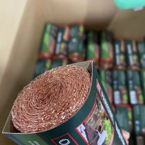 Buy cheap Pure Copper Knitted Mesh Fabric 15.2m Length Customized Weaving from wholesalers